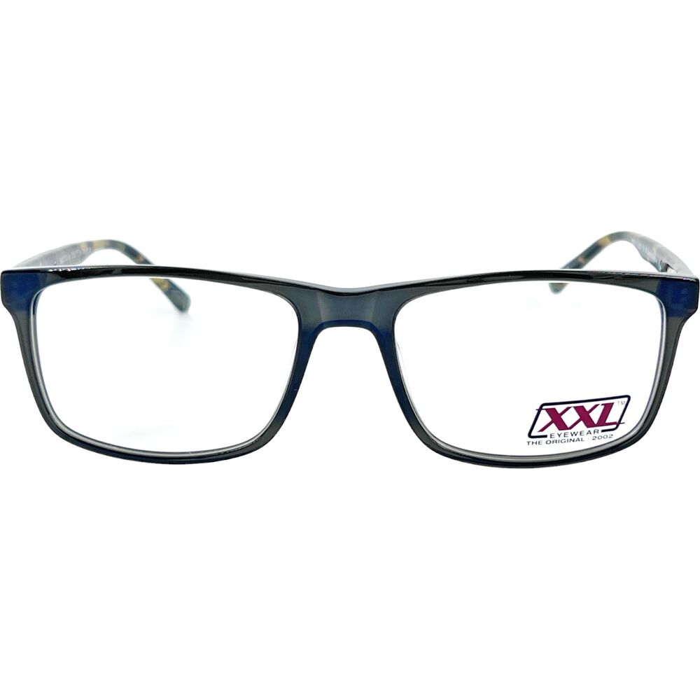 XXL Saluki Mens Plastic Eyeglass Frame Green Camo 58-19 Spring Hinges Large Fit